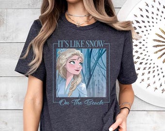 Zoals SN0W op het strand - Disney Elsa Princess-shirt, Frozen Elsa-shirt, Elsa Trip-shirt, Disney Girls Trip-shirt, Magic Kingdom-shirt