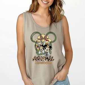 Animal Kingdom Minnie - Comfort Colors Tank, Disney Safari Shirt, Mickey Friends, Matching Animal Kingdom tee, Disney Wild Life Safari Mode