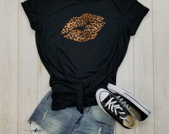 leopard lips t shirt