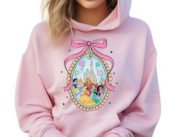 Disney Princess Coquette - Hoodie GD, Disney Coquette shirt, Happiest Place on Earth, Disneyland Magic Kingdom Shirt, Disney Girls Trip