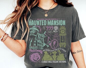 Vintage Haunted Mansion - Comfort Colors, Disney Halloween Haunted Mansion, Mickey and Friends Halloween Shirt, Mickey's Halloween Party