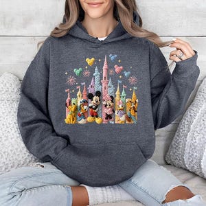 Faux Crochet Mickey Friends Castle - Hoodie GD, Disneyworld Happiest Place on Earth, Disneyland Shirt, Disney Girls Trip Shirt image 6