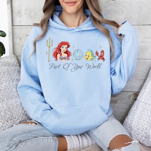 Part of your world - Hoodie GD, Mermaid Shirt, Disney Ariel Princes Shirt, Disney Girls Trip, Disney Birthday Girl, Dinglehopper image 1