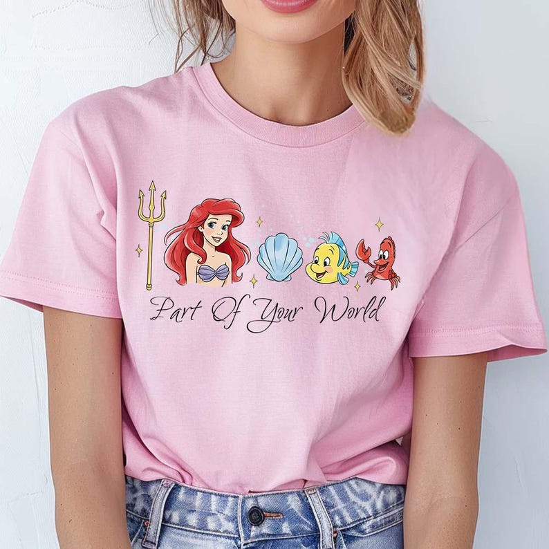 Part of your world - Comfort Colors, Mermaid Shirt, Disney Ariel Princes Shirt, Disney Girls Trip, Disney Birthday Girl, Dinglehopper image 3