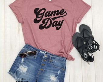 Game.day - Sports game shirt women, football shirt, baseball shirt, football game shirt, womens football shirts, womens sports game tshirt.