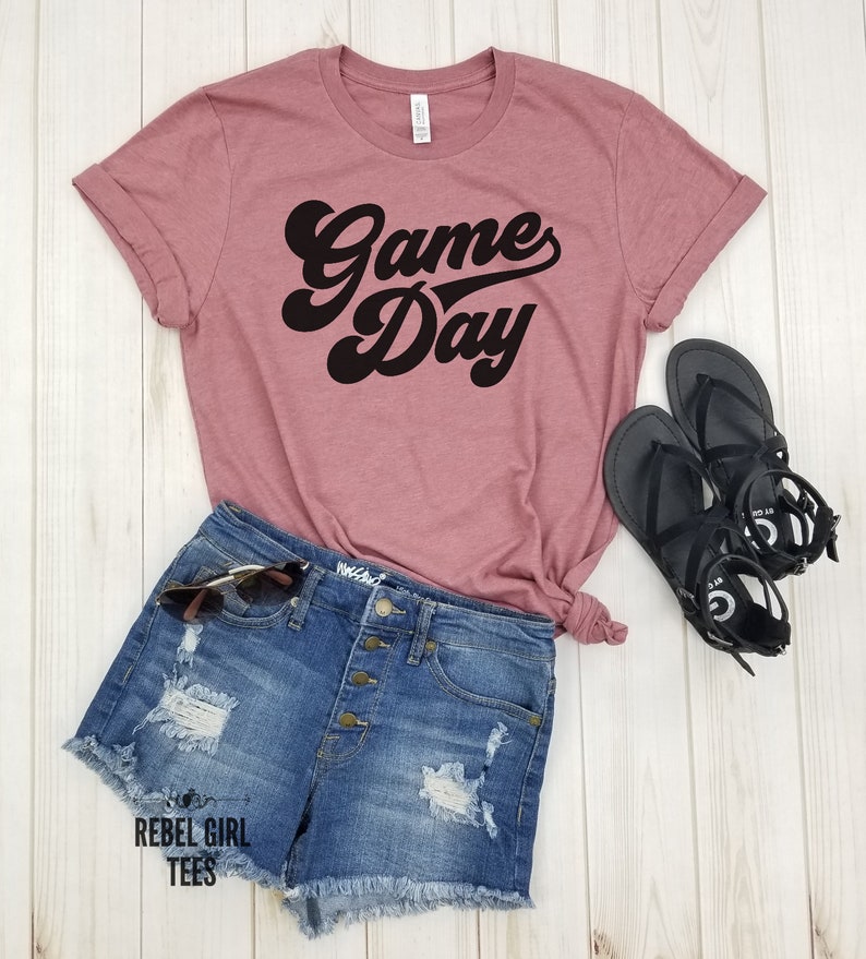 Game day game day shirt women, football shirt, baseball shirt, football game day shirt, womens football shirts, womens game day tshirt. image 1