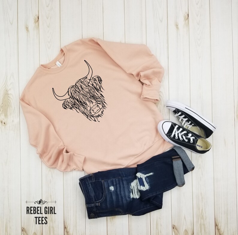 Cowgirl Farm T-shirt Highland Cow Cow Shirt For Mom Shaggy Cow Ranch Tee Cute Cow Shirt Farmer Heifer Shirt Cow Gifts For Her
