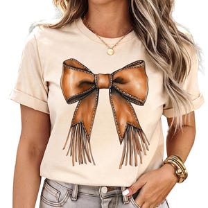 Western Coquette Bow - Cowgirl Shirt, Country Western T-shirt, Cute Coquette Shirt, Rodeo Shirt, Country Concert shirt, Boho Vintage Cowgirl