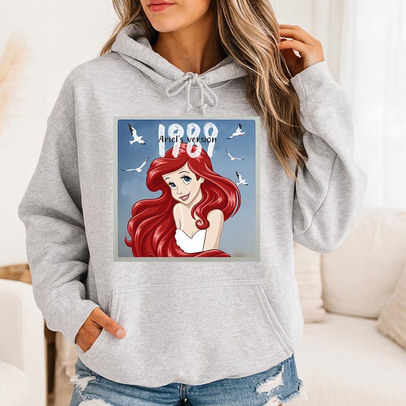 I989 Ariel's Version (B) - Hoodie GD, Disney Princess Ariel Shirt, Disney Girl Trip Shirt, Ariel Mermaid Shirt, Disney Ariel Shirt image 5