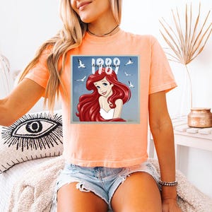 1989 Ariel's Version (B) - Boxy Crop Tee, Disney Princess Ariel Shirt, Disney Girl Trip Shirt, Ariel Mermaid Shirt, Disney Ariel Shirt image 5