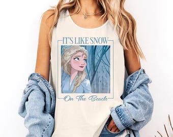 Like SN0W On The Beach - comfortabele kleuren tanktop, Disney Elsa Princess-shirt, Frozen Elsa-shirt, Disney Girls Trip-shirt, Magic Kingdom-T-shirt