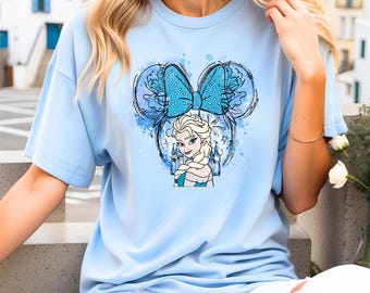 Elsa Watercolor - Comfort Colors, Disney Elsa Princess Shirt, Frozen Elsa Shirt, Disney Girls Trip Shirt, Magic Kingdom shirt