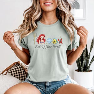 Part of your world - Comfort Colors, Mermaid Shirt, Disney Ariel Princes Shirt, Disney Girls Trip, Disney Birthday Girl, Dinglehopper image 4