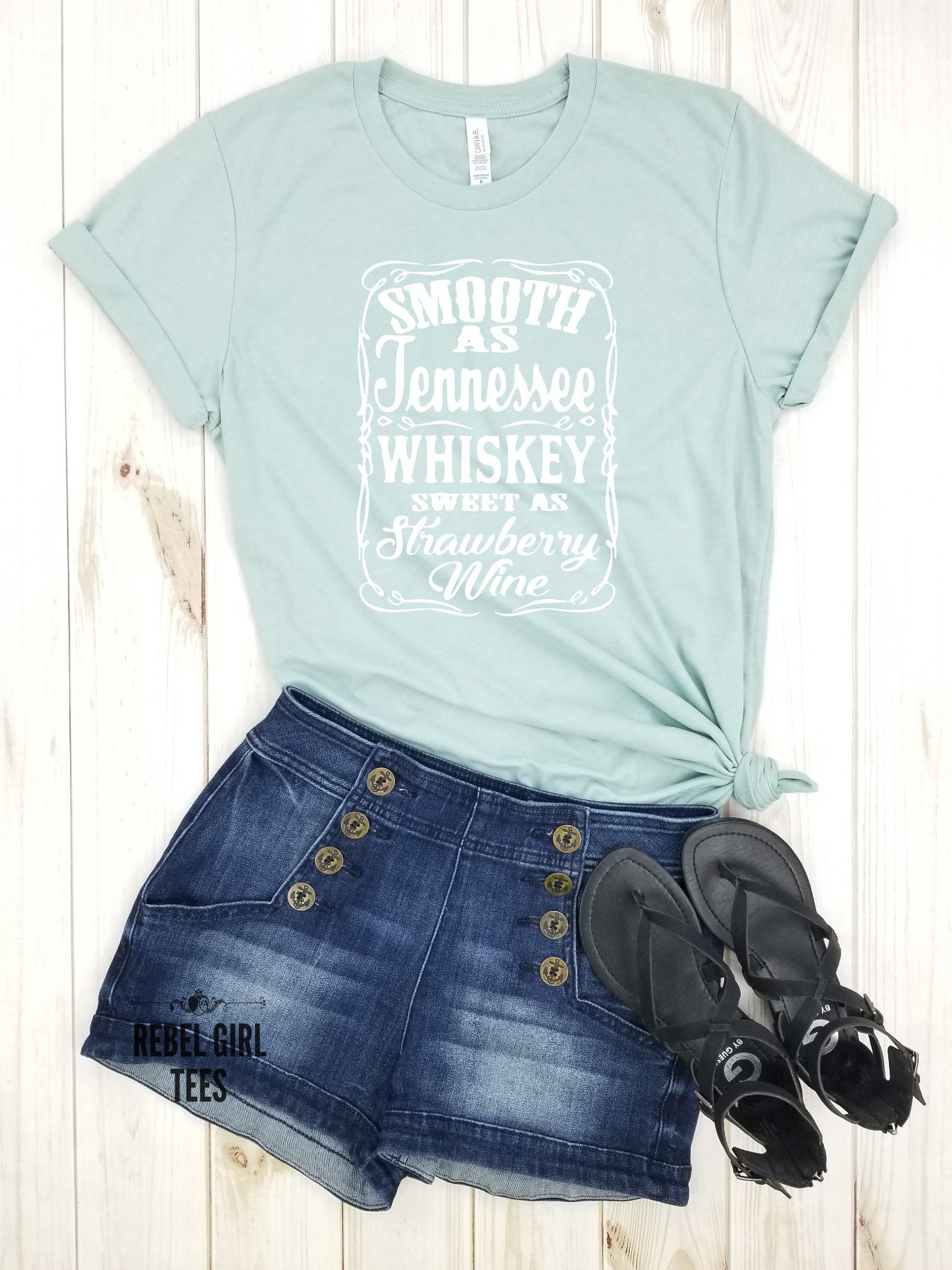 WHITE Smooth as Tennessee Whiskey Sweet as Strawberry Wine | Etsy