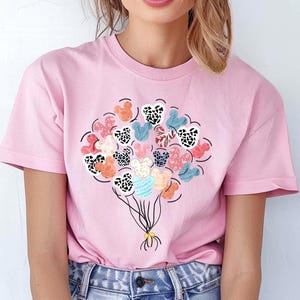 Disney Balloons - Comfort Colors, Disney birthday trip shirt, Disney Girls trip, Mickey and Friends Shirt, Matching Disney Shirts, Disney