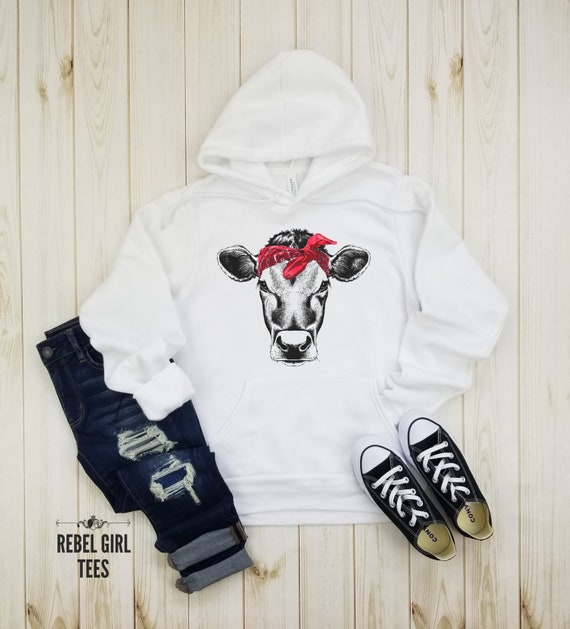 Cow print cheap hoodie
