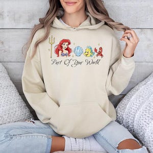 Part of your world - Hoodie GD, Mermaid Shirt, Disney Ariel Princes Shirt, Disney Girls Trip, Disney Birthday Girl, Dinglehopper image 2