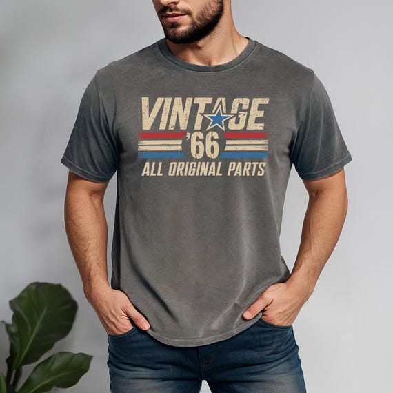 Vintage 1966 All Original Parts - Comfort Colors, Birthday Gift Tee, 60th Birthday for men, Vintage 1966 T-Shirt, 60th Birthday, Father Gift