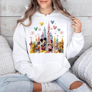 Faux Crochet Mickey Friends Castle - Hoodie GD, Disneyworld Happiest Place on Earth, Disneyland Shirt, Disney Girls Trip Shirt image 9