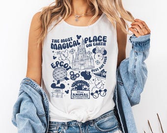 Der magischste Ort der Welt - Comfort Colors Tank, Disney Parks World Shirt, Disney Schloss Shirt, Magic Kingdom Disney Urlaub Shirt