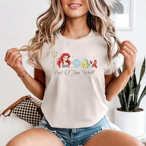 Part of your world - Comfort Colors, Mermaid Shirt, Disney Ariel Princes Shirt, Disney Girls Trip, Disney Birthday Girl, Dinglehopper image 2