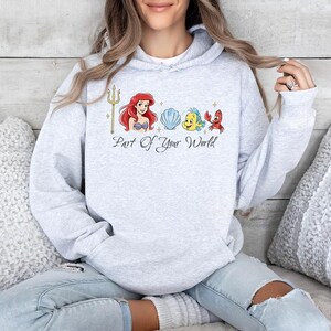Part of your world - Hoodie GD, Mermaid Shirt, Disney Ariel Princes Shirt, Disney Girls Trip, Disney Birthday Girl, Dinglehopper image 3