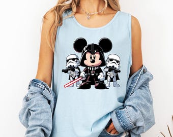 Mickey Darth Vader - Comfort Colors Tank, Mickey & Friends Star Wars Tee, Disney World Shirt, Retro Star Wars Shirt, Vintage Star Wars