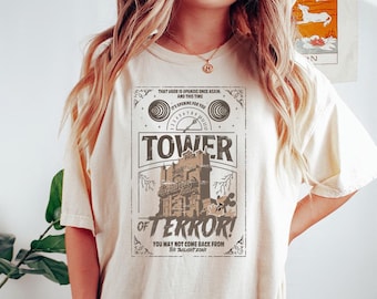 Tower Of Terror (Dark) - Comfort Colors, Vintage Disney Retro Spooky Disney, Disney Rides Shirt, Hollywood Studios, Disneyland Rides shirt