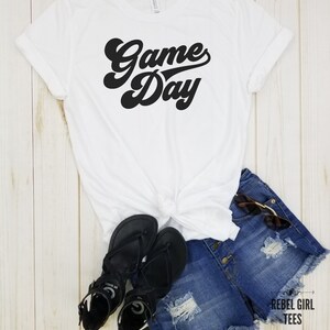 Game day game day shirt women, football shirt, baseball shirt, football game day shirt, womens football shirts, womens game day tshirt. image 2