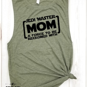 Jedi Master Mom - Muscle Tank, Superhero Mom, Jedi Master Shirt, Jedi In Training, Funny Mom Shirt, Mothers Day Shirt, Young Padawan