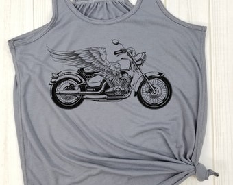 Motorcycle Wings SIDE view - biker shirt, motor bike, Indian motorcycle, motocross, wheelies, biker tee, american motorcycle