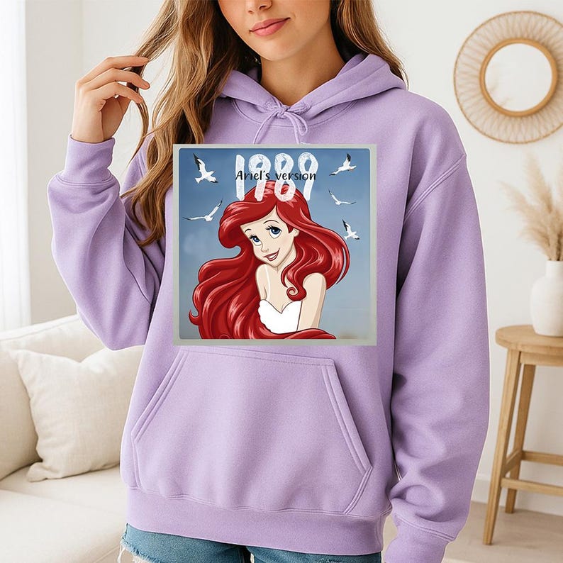 I989 Ariel's Version (B) - Hoodie GD, Disney Princess Ariel Shirt, Disney Girl Trip Shirt, Ariel Mermaid Shirt, Disney Ariel Shirt image 7