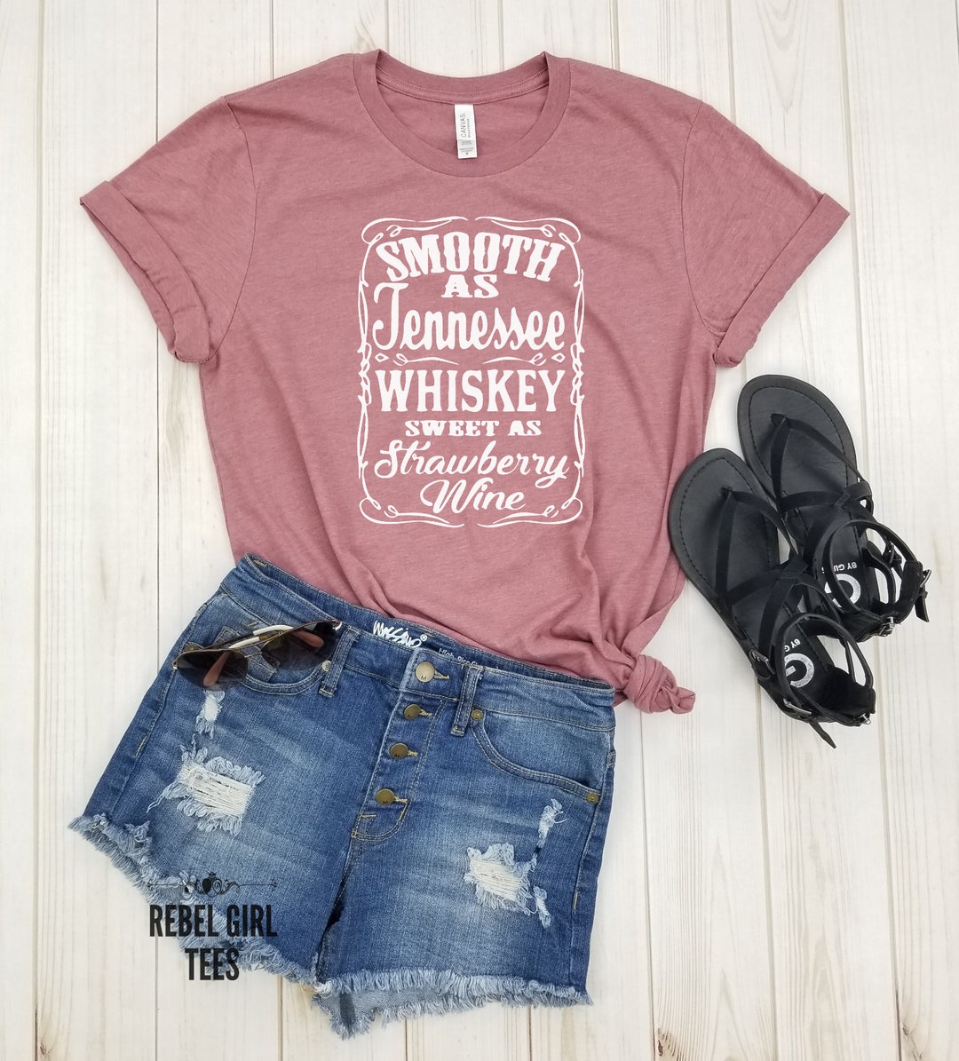 WHITE Smooth as Tennessee Whiskey Sweet as Strawberry Wine - Etsy