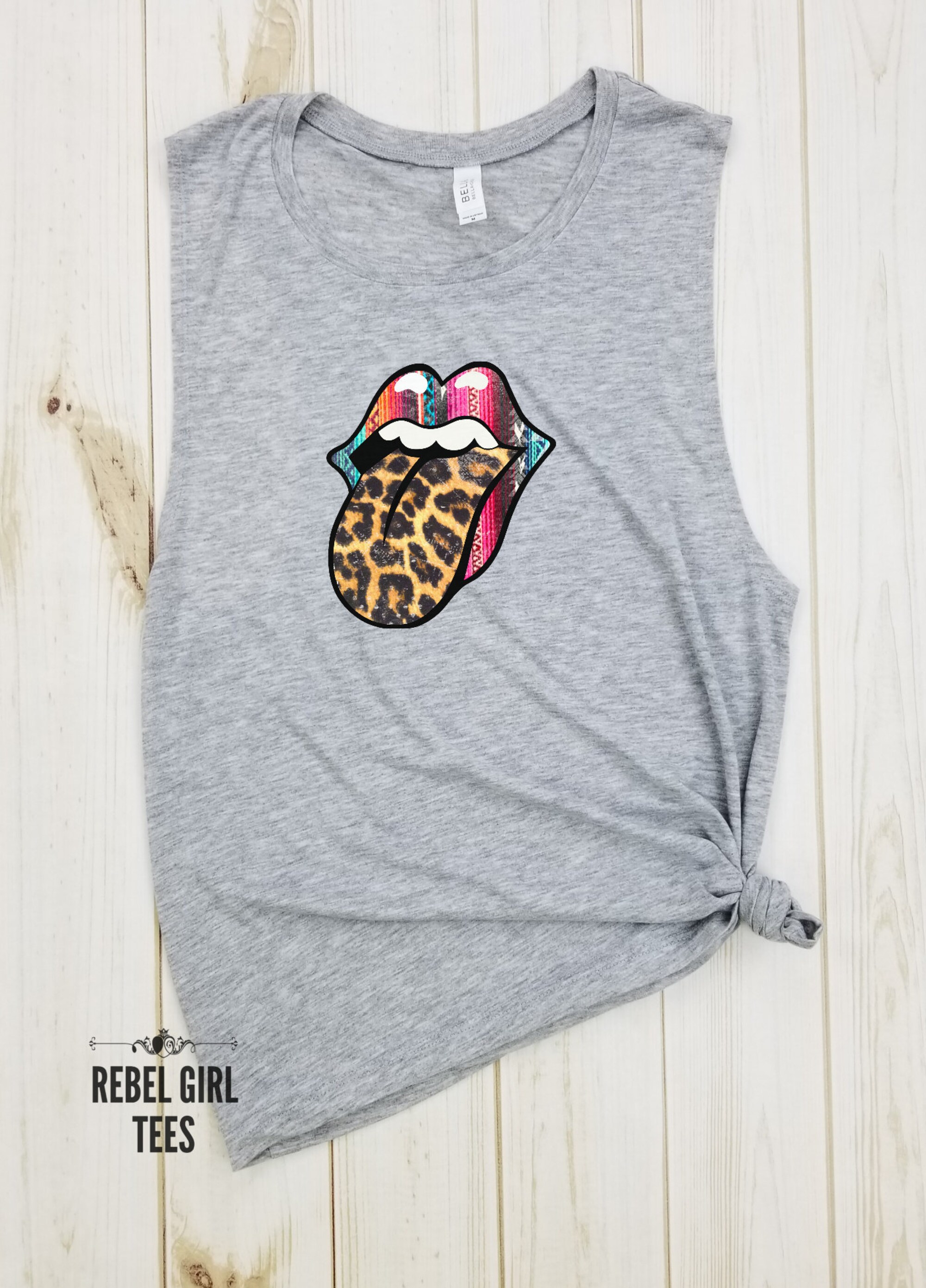 Classic Rock Leopard Lips - Rock Band, Rock and Roll Lover, Classic Rock Tank