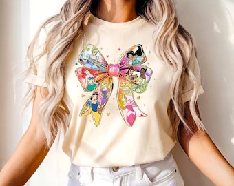 Disney Princess Bow - Disney Coquette shirt, Happiest Place on Earth, Disneyland Shirt, Disneyworld Trip Shirt, Disney Girls Trip shirt