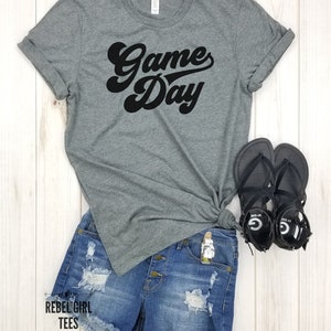 Game day game day shirt women, football shirt, baseball shirt, football game day shirt, womens football shirts, womens game day tshirt. image 4