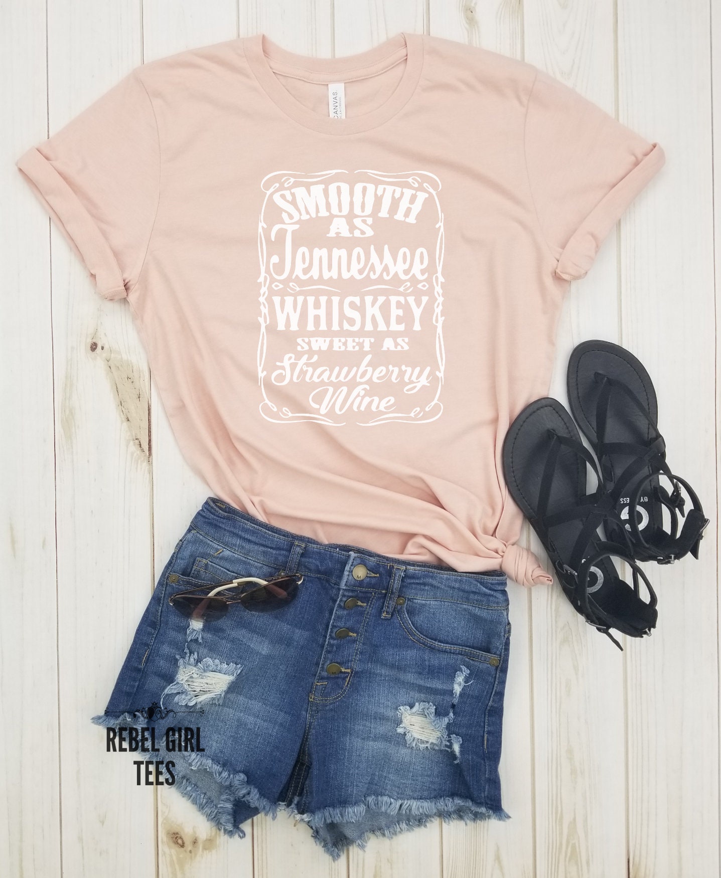 WHITE Smooth as Tennessee Whiskey Sweet as Strawberry Wine | Etsy