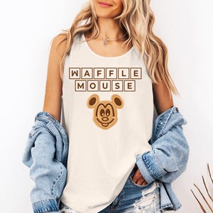 Waffle Mouse - Comfort Colors Tank, Disney Trip Shirt, Disney Trip Matching Shirts, Mickey Minnie Waffle Mouse, Waffle Chef Mickey image 2