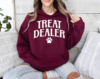 Treat dealer (White) - Hoodie GD, Dog Lover shirt, Cute Dog Mom shirt, Dog Lover, Funny Dog Shirt, Dog Mama shirt, Floral Dog Paw shirt