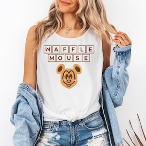 Waffle Mouse - Comfort Colors Tank, Disney Trip Shirt, Disney Trip Matching Shirts, Mickey Minnie Waffle Mouse, Waffle Chef Mickey image 1