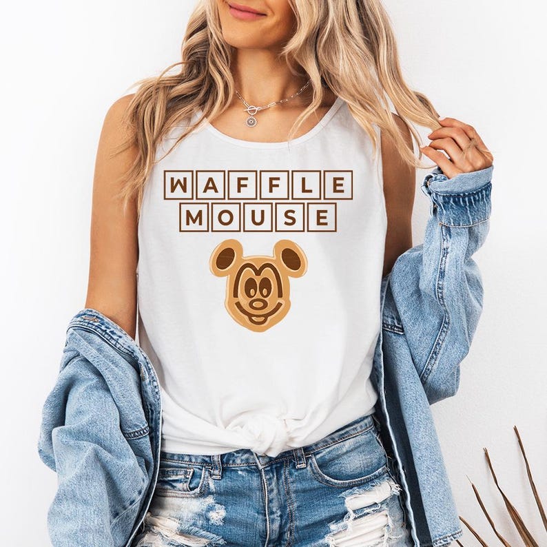 Waffle Mouse - Comfort Colors Tank, Disney Trip Shirt, Disney Trip Matching Shirts, Mickey Minnie Waffle Mouse, Waffle Chef Mickey image 1