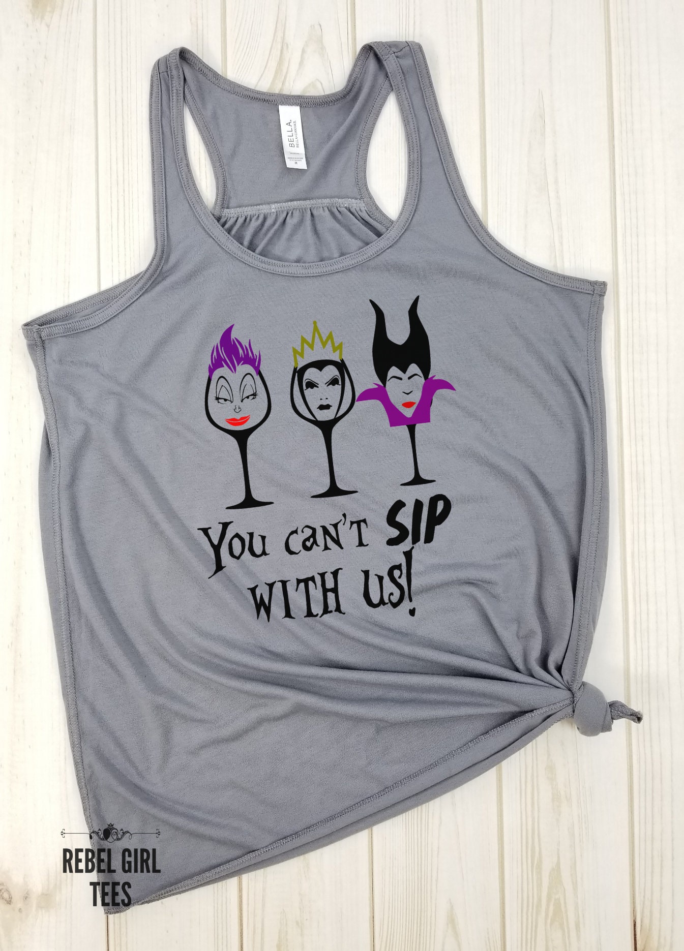 You Can't Sip With Us Disney Villains Tank Disney - Etsy