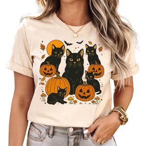 Halloween Cat Pumpkin - Cat halloween shirt, ghost cat shirt, Halloween Cat Shirt, Cat Lover Shirt, Black Cat Shirt, Spooky Season shirt