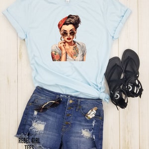 Rockabilly Pin Up Shades - Classic Pin ups, Rockabilly girl, Motorcycle and mascara pin up, Vintage Rockabilly shirt, Retro Rockabilly shirt