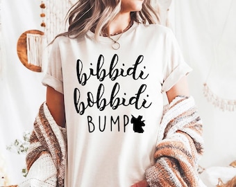 Bibbidi Bobbidi Bump - Comfort Colors, Funny Pregnancy Shirt, Maternity Shirt, Pregnancy Announcement, Baby Announcement, Pregnancy Reveal