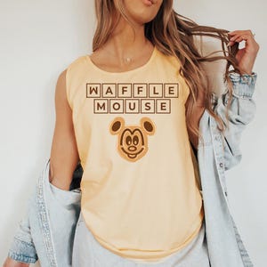 Waffle Mouse - Comfort Colors Tank, Disney Trip Shirt, Disney Trip Matching Shirts, Mickey Minnie Waffle Mouse, Waffle Chef Mickey image 3