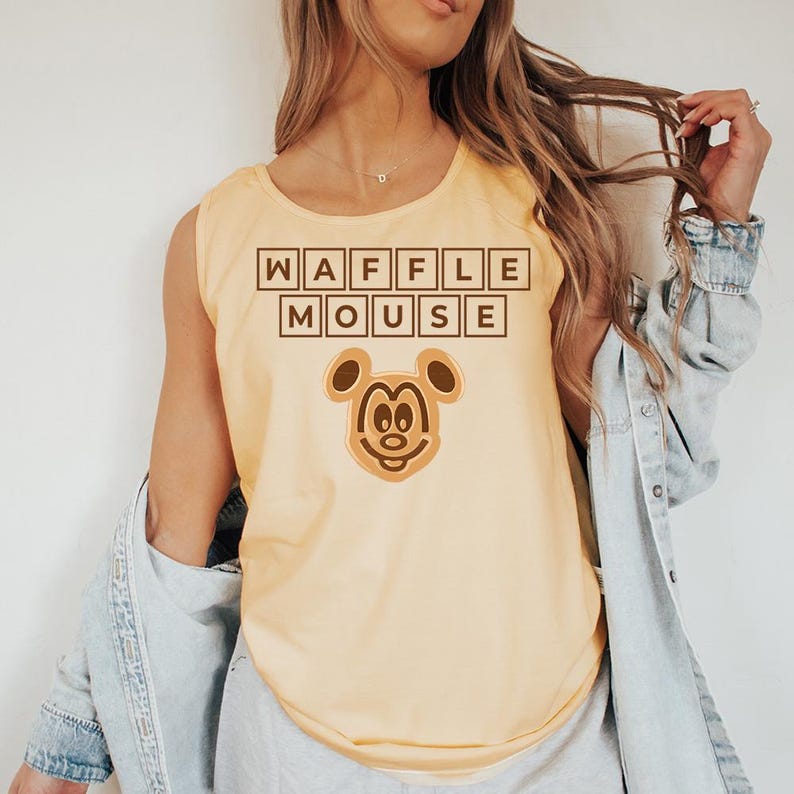 Waffle Mouse - Comfort Colors Tank, Disney Trip Shirt, Disney Trip Matching Shirts, Mickey Minnie Waffle Mouse, Waffle Chef Mickey image 3