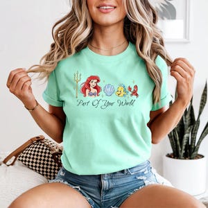Part of your world - Comfort Colors, Mermaid Shirt, Disney Ariel Princes Shirt, Disney Girls Trip, Disney Birthday Girl, Dinglehopper image 7