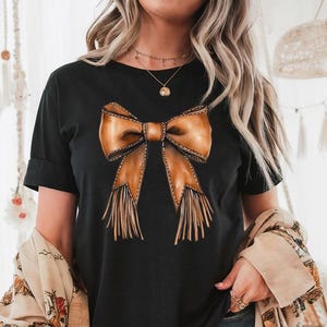 Western Coquette Bow - Comfort Colors, Cowgirl Shirt, Country Western, Cute Coquette Shirt, Rodeo Shirt, Country Concert shirt, Boho Cowgirl