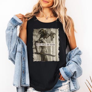 Medusa Feminist - Comfort Colors Tank, Medusa with the Head of Perseus Tee, Feminist Shirt, Women's Empowerment Shirt, Feminism Shirt